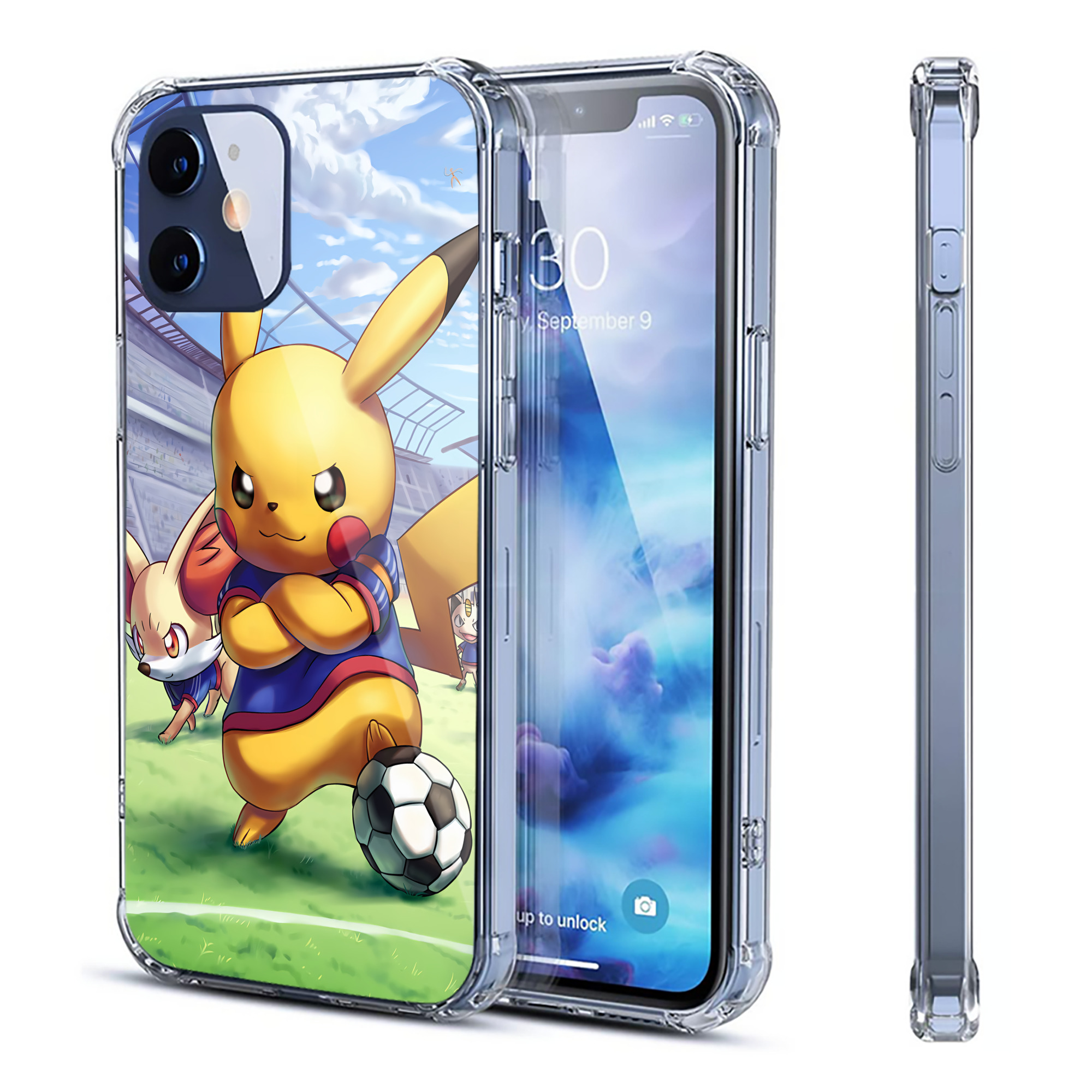 （画像用） ポケットモンスター Pokémon 【iPhone 12シリーズ対応】透明スマホケース（クリアソフトケース）